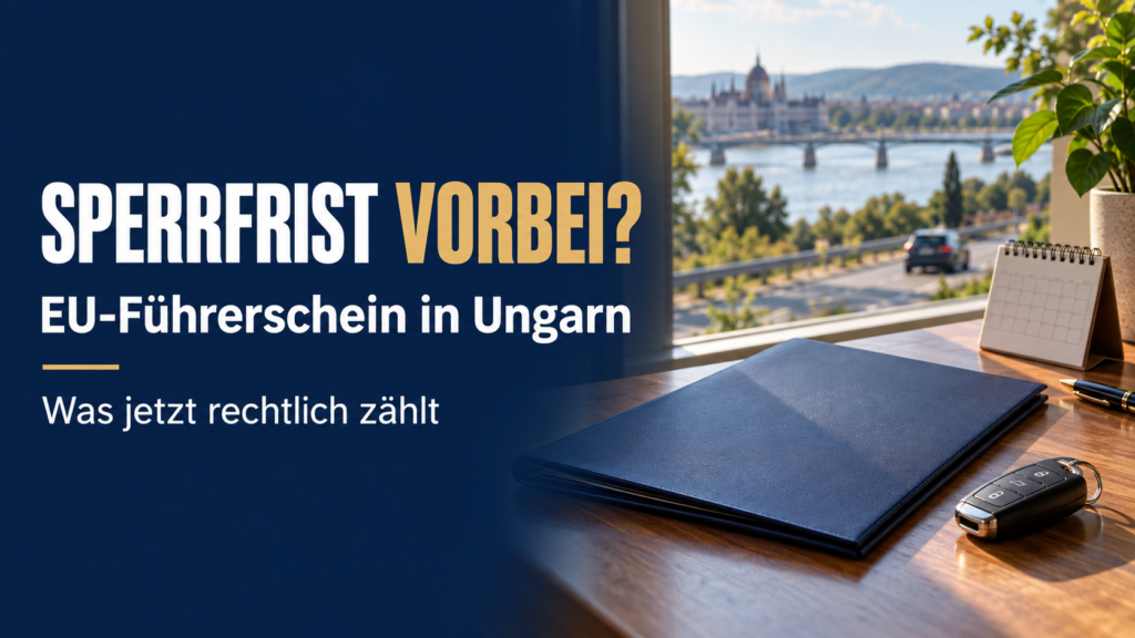 Sperrfrist nach Führerscheinentzug: Wann ist ein EU-Führerschein aus Ungarn möglich?
